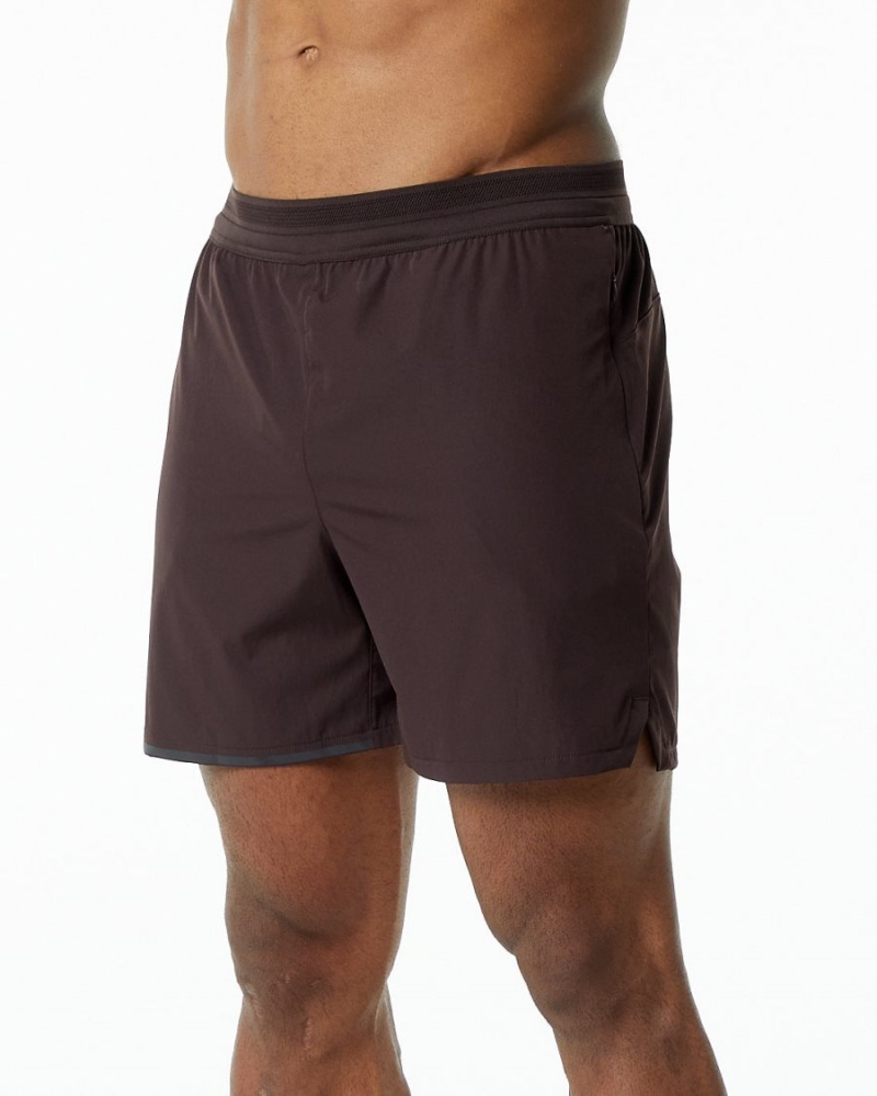 Short Alphalete Studio Corta 6" Chocolat Homme | NJN-63373873