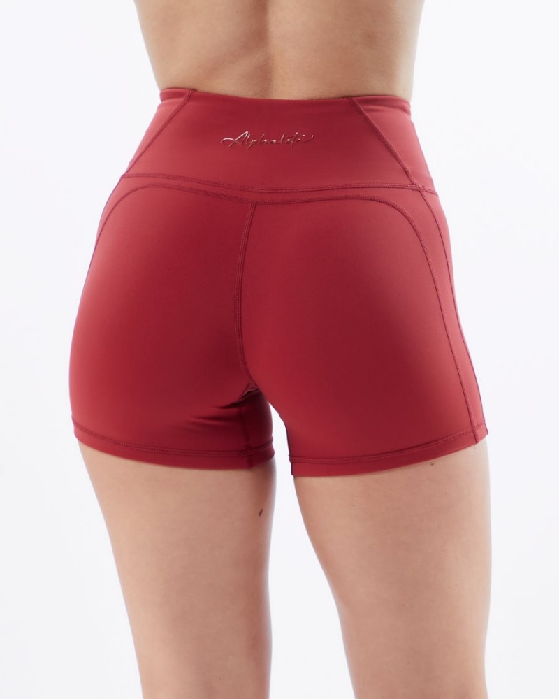 Short Alphalete Pulse Surge Corta 4" Rouge Femme | FKQ-60583595