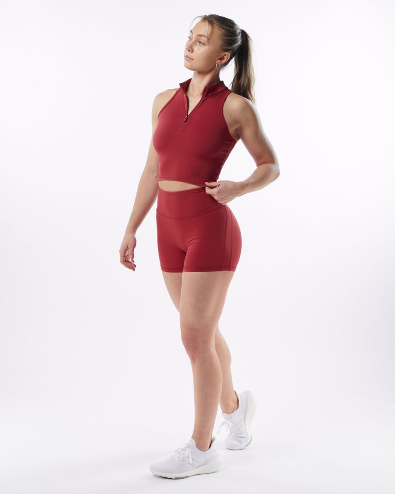 Short Alphalete Pulse Surge Corta 4" Rouge Femme | FKQ-60583595