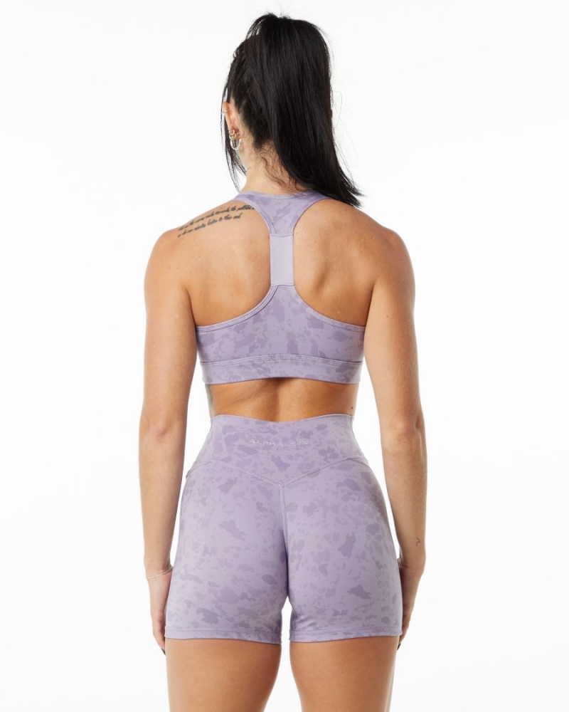 Soutien Gorge Sport Alphalete Surface Wrap Bra Pebble Print Misty Lilac Femme | XSM-46613063