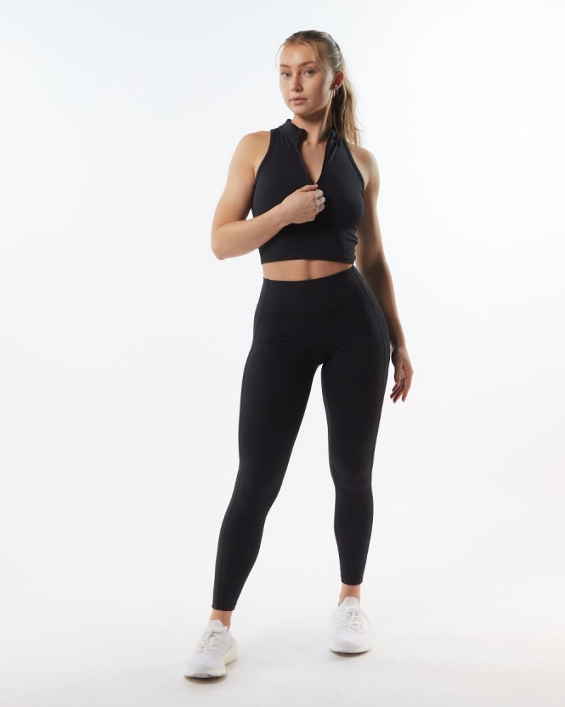 Debardeur Alphalete Pulse Zip Tank Blackout Femme | YSC-10592348