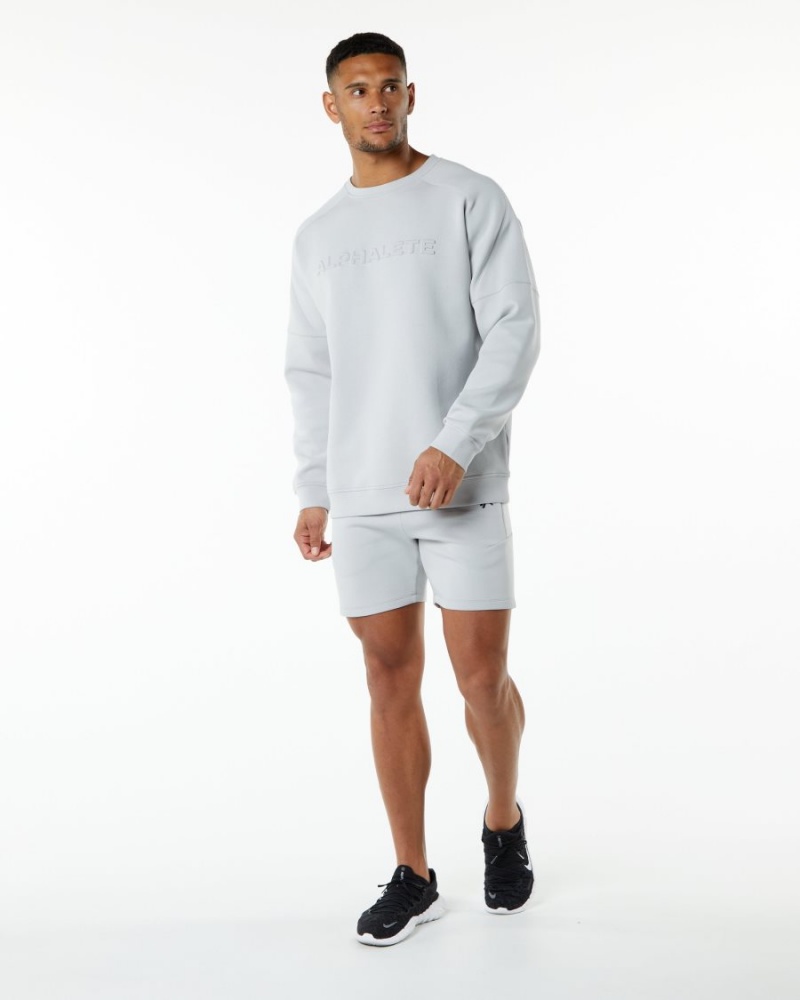 Vestes Alphalete ELMTS Crewneck Pull Grise Homme | PEI-35852115