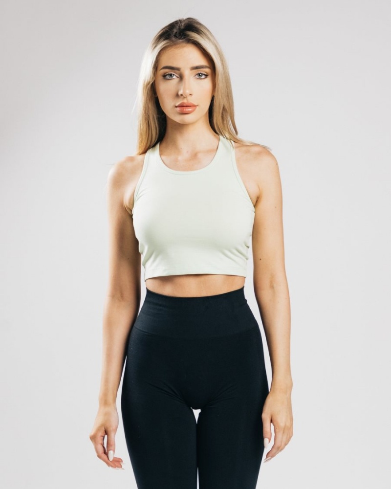 Debardeur Alphalete Essential Crop Tank Frozen Spring Femme | FQI-98190170