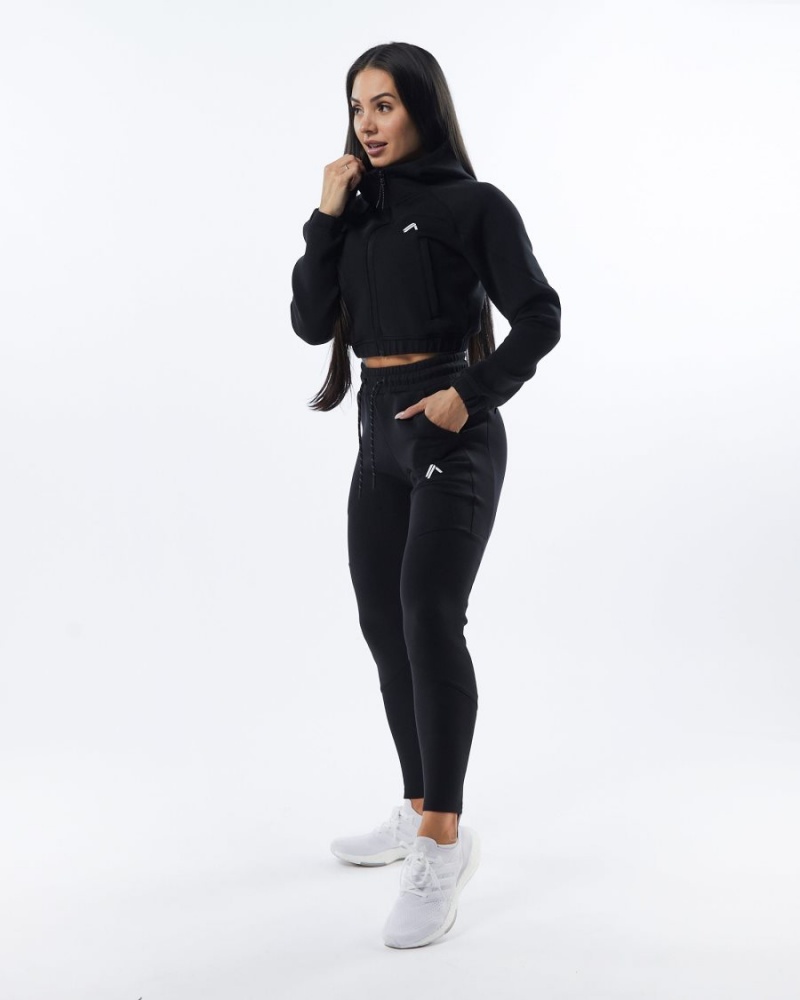 Pantalon Jogging Alphalete ELMTS Zip Jogger Noir Femme | IRP-14427611