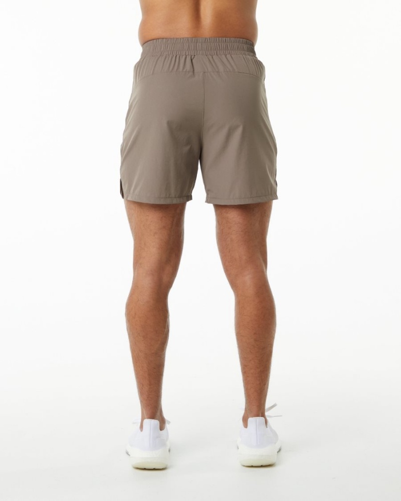 Short Alphalete Core Stride Corta 5” Mocha Homme | RAS-20621271