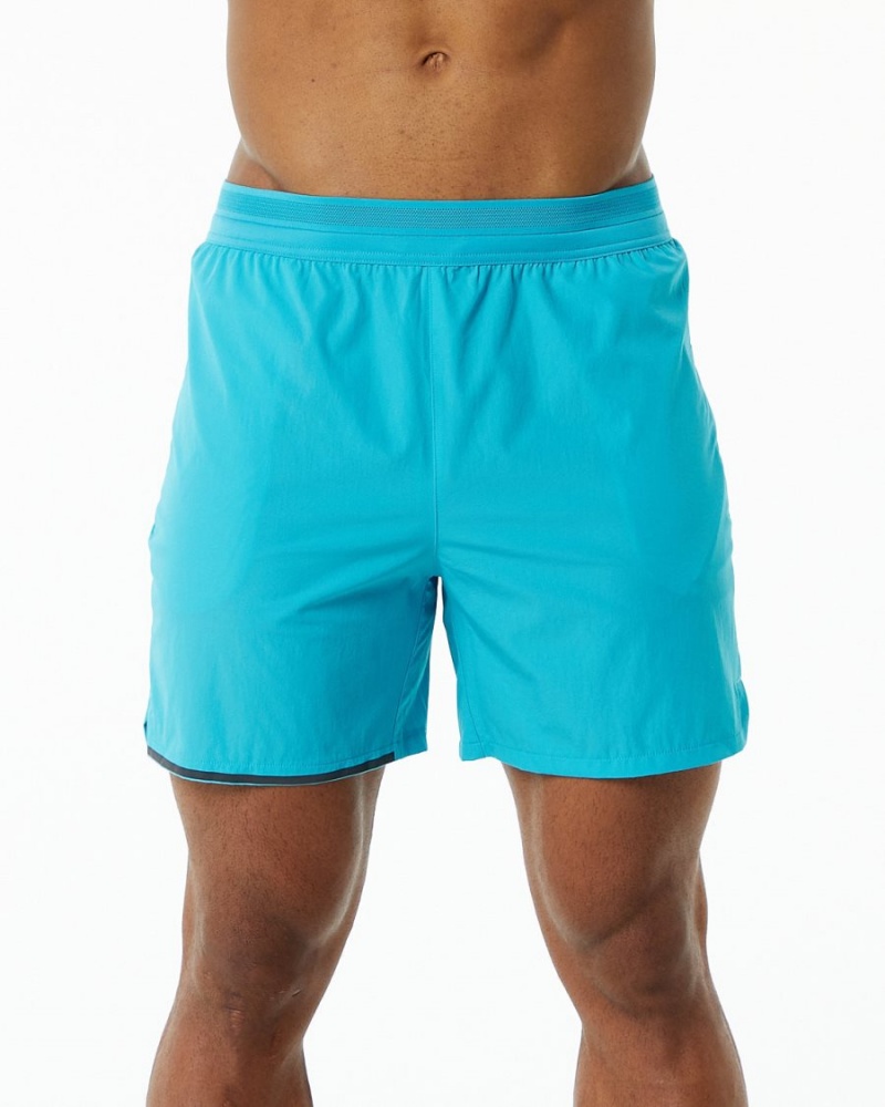 Short Alphalete Studio Corta 6" Bleu Homme | JAE-25078611