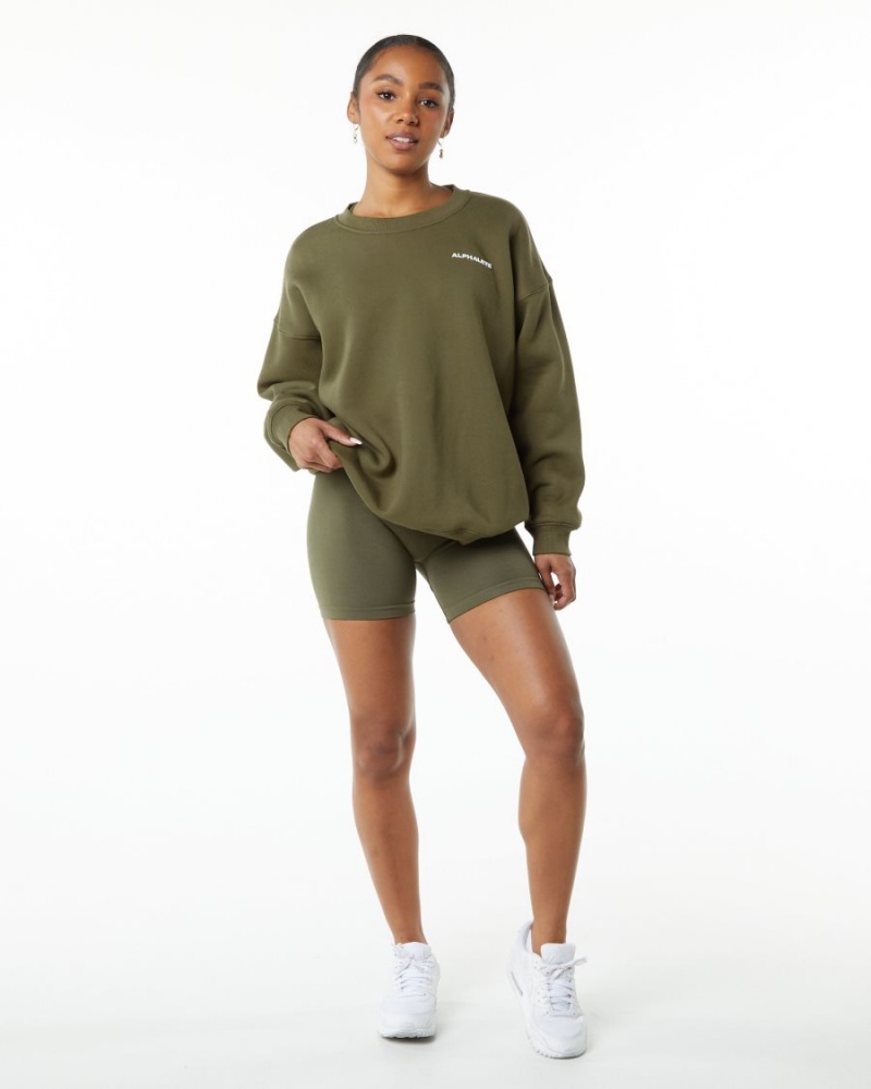 Vestes Alphalete Classiche Crew Willow Femme | GYM-54761672