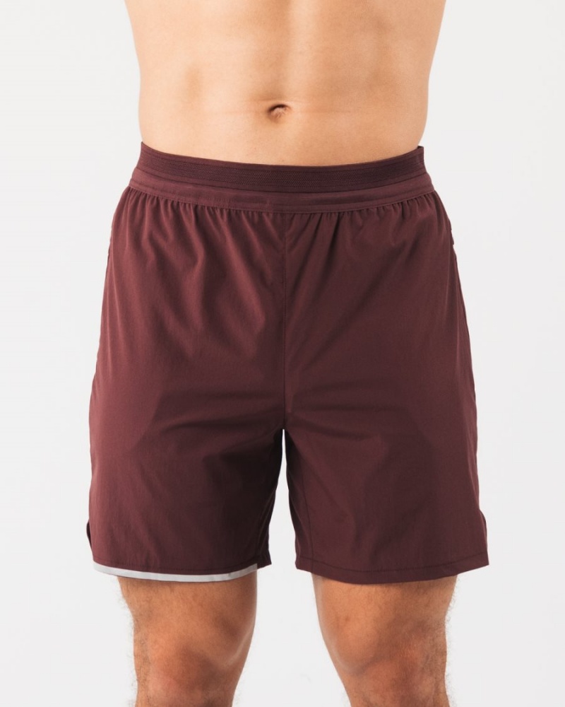 Short Alphalete Studio Corta 6" Sangria Homme | YSK-93640951