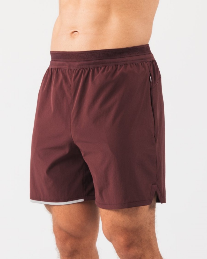 Short Alphalete Studio Corta 6" Sangria Homme | YSK-93640951