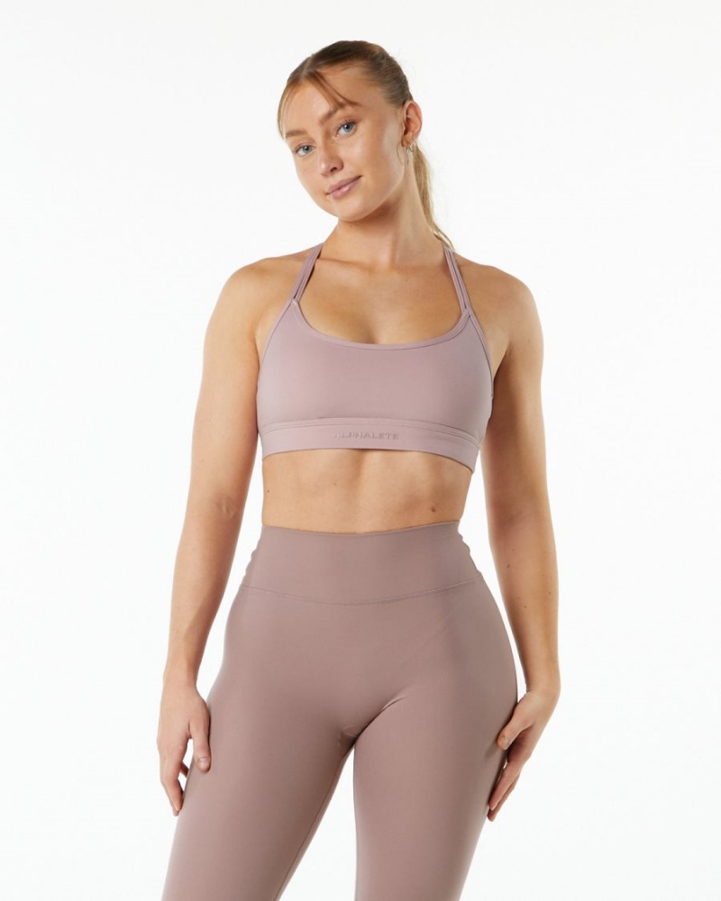 Soutien Gorge Sport Alphalete Alphalux Tri Bra Violette Femme | LNN-10562371