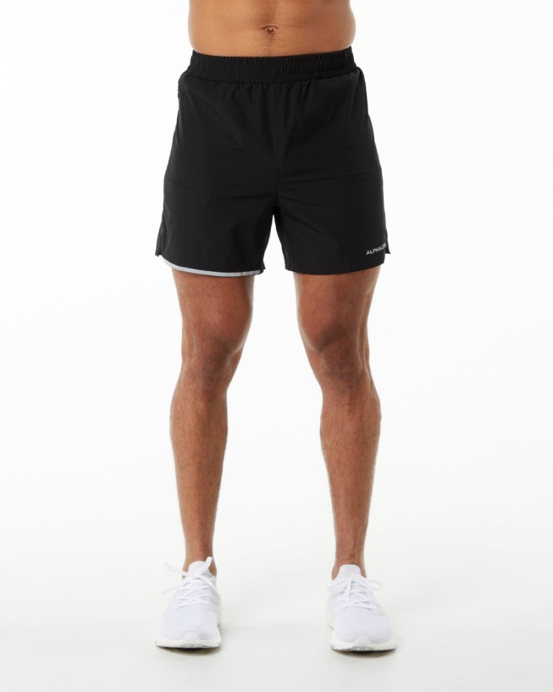 Short Alphalete Core Stride Corta 5” Noir Homme | ZSD-01788414