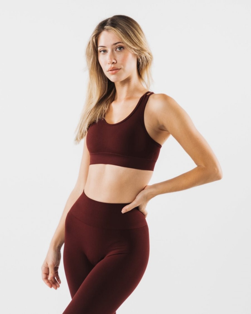 Soutien Gorge Sport Alphalete Revival Bra Sangria Femme | TDN-37183320