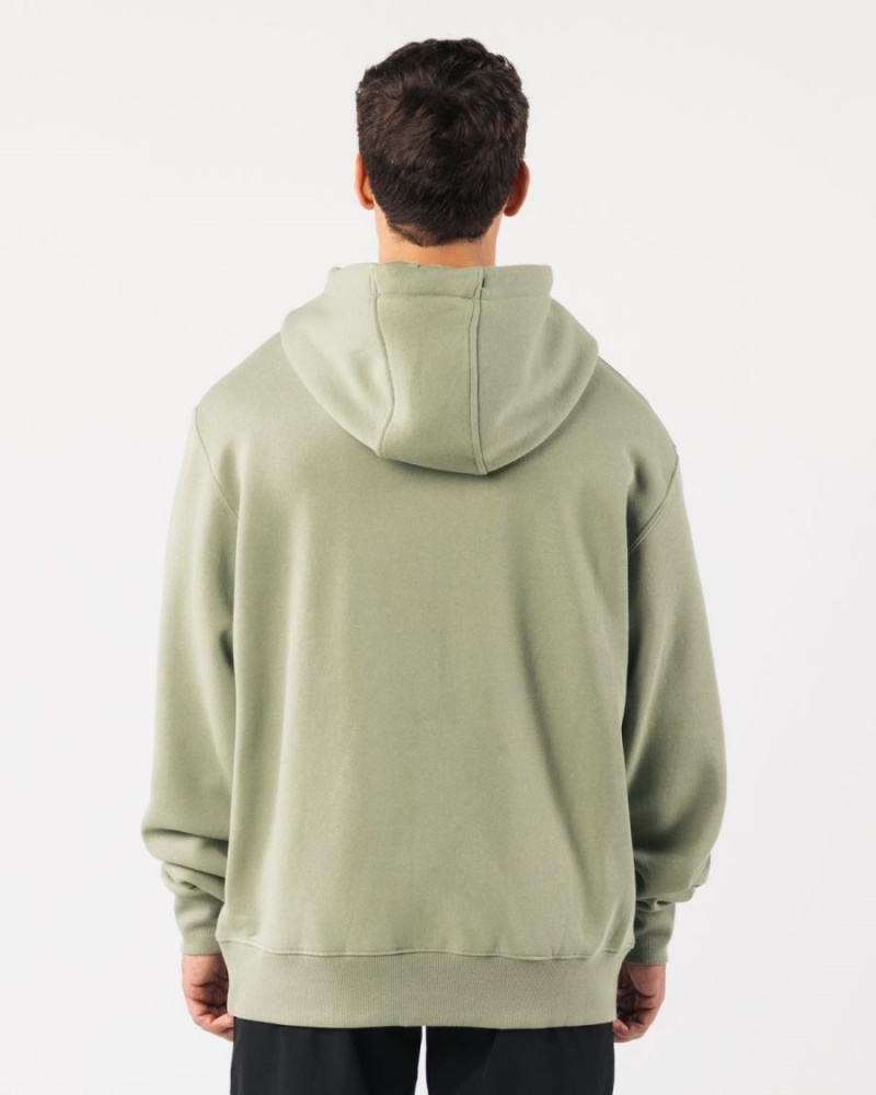 Sweat a Capuche Alphalete Core Hoodie Sage Homme | JHA-62882245