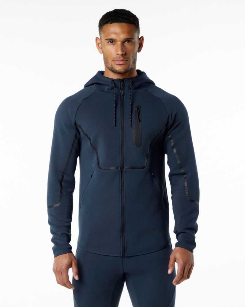 Vestes Alphalete ELMTS Athlétiques Jacket Bleu Marine Homme | FRZ-81323302