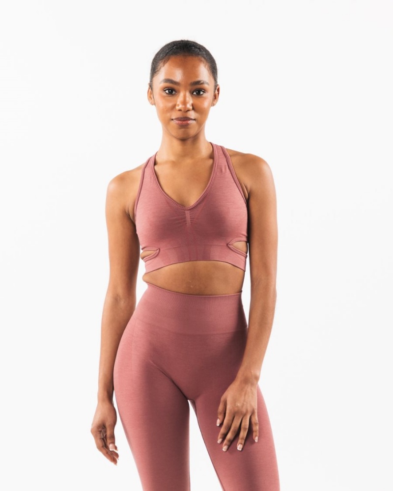 Soutien Gorge Sport Alphalete Stratus Bra Rose Femme | TUF-08034403