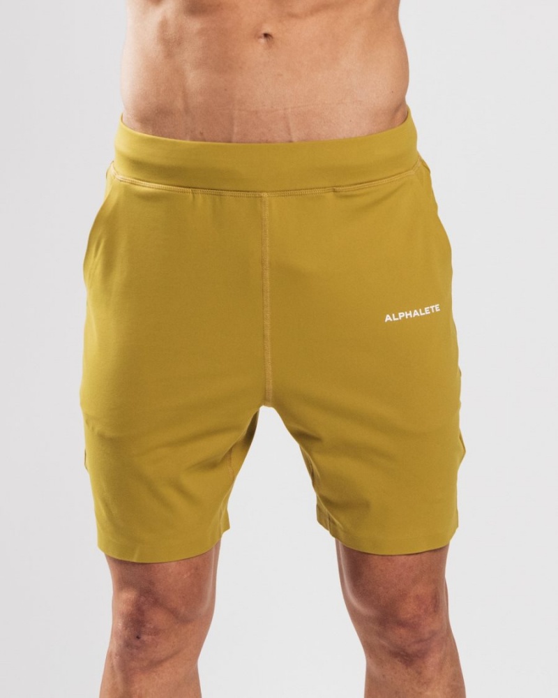 Short Alphalete Trace Corta 8" Moutarde Homme | ZSC-15749493