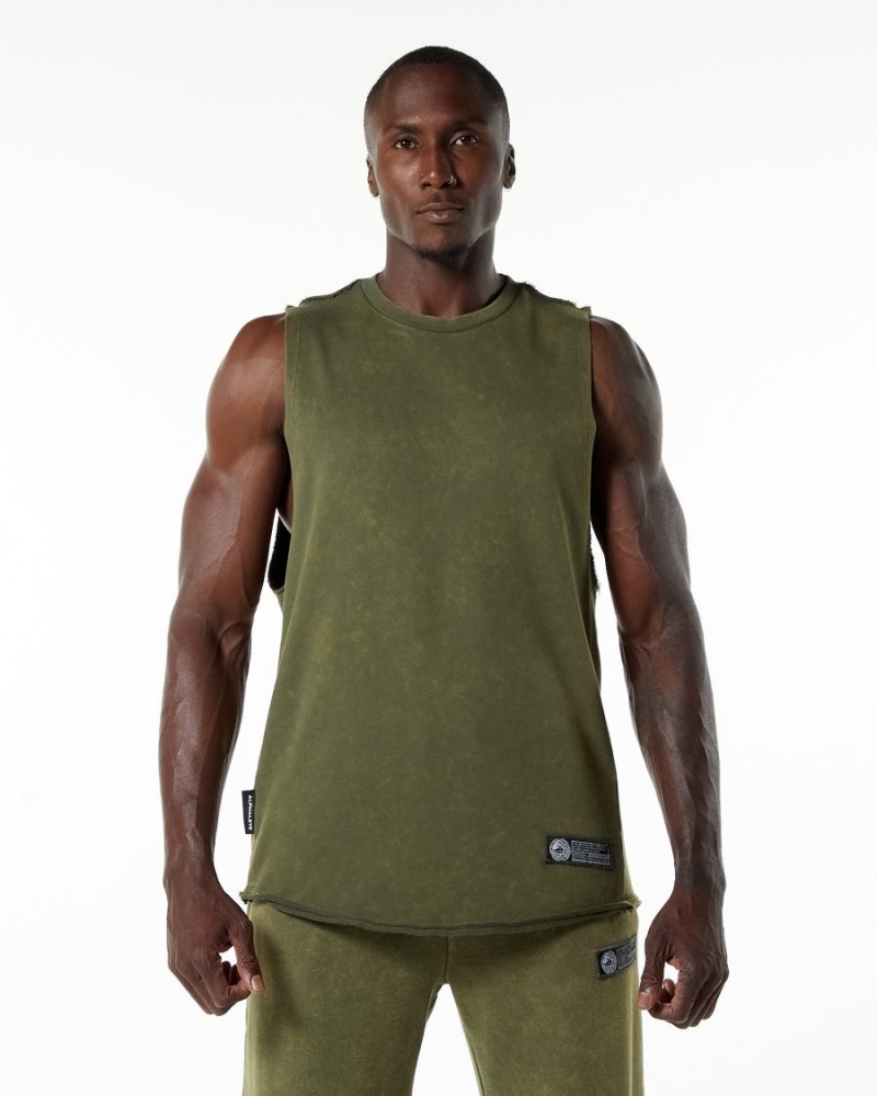 Stringers Alphalete Very Terry Cutoff Vert Homme | SYA-48256269