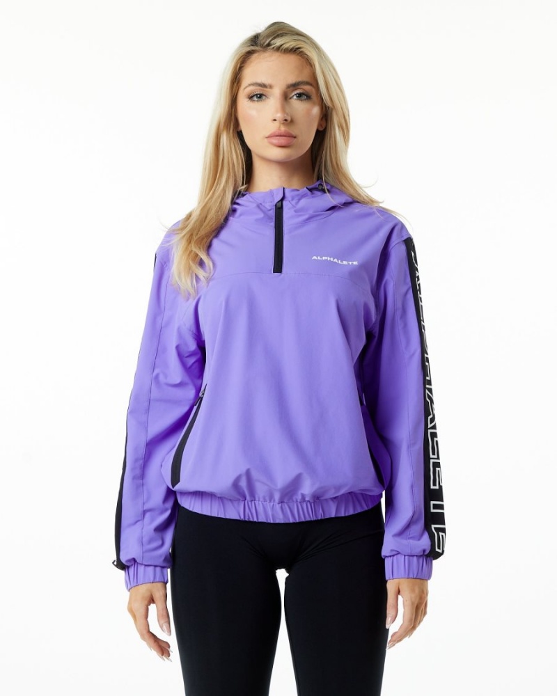 Vestes Alphalete Infinity Tech Jacket Synthetic Violet Femme | ISS-34158408