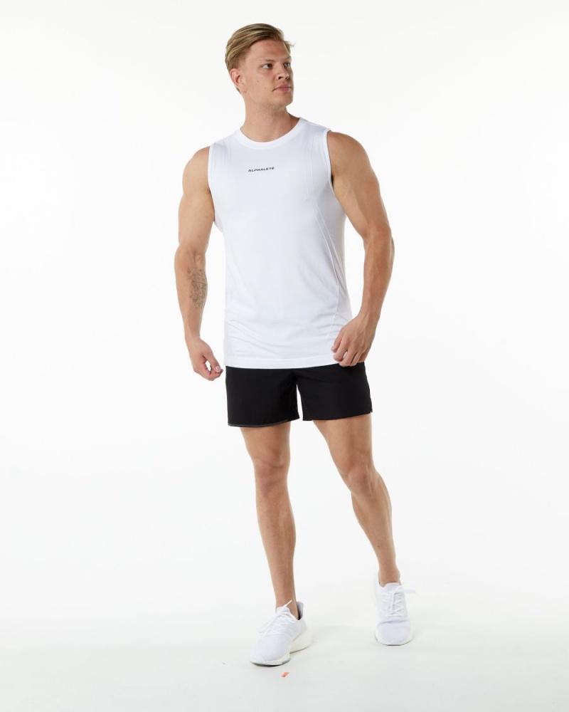 Debardeur Alphalete Ozone Tank Blanche Homme | EUX-86220627