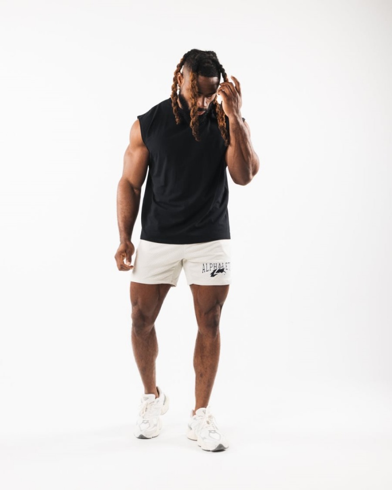 Debardeur Alphalete Brushed Wolf Head Muscle Tank Noir Homme | QZE-57484076
