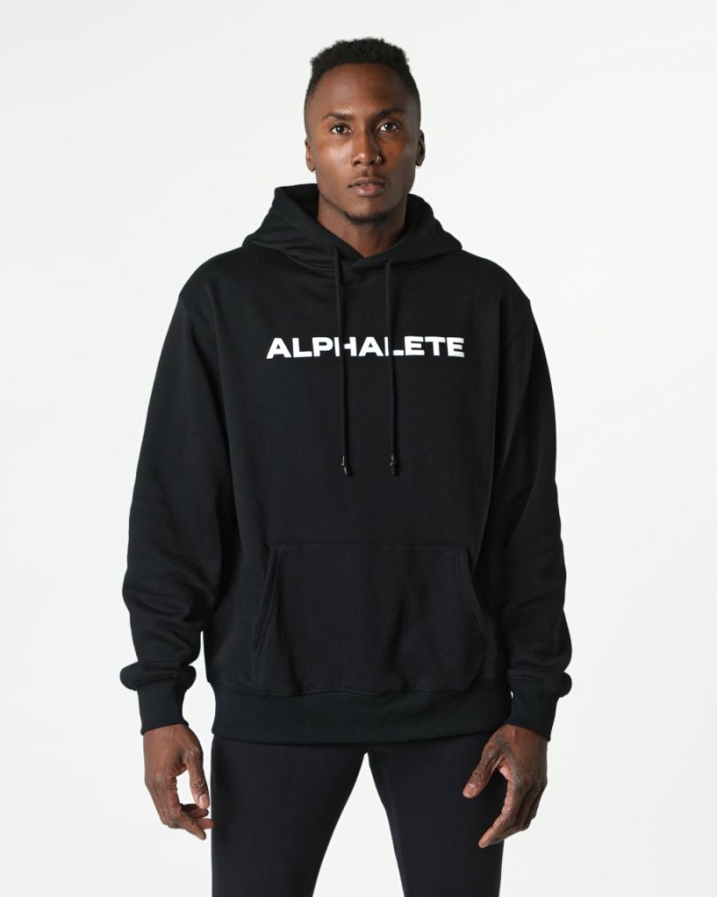 Sweat a Capuche Alphalete Core Hoodie Noir Homme | GEE-85944670