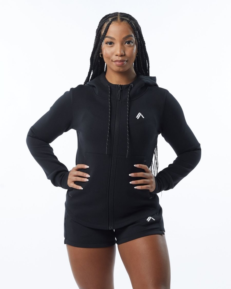 Vestes Alphalete ELMTS Athlétiques Jacket Noir Femme | OQP-08249566