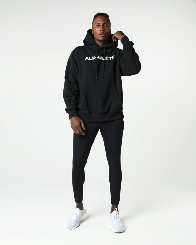 Sweat a Capuche Alphalete Core Hoodie Noir Homme | GEE-85944670