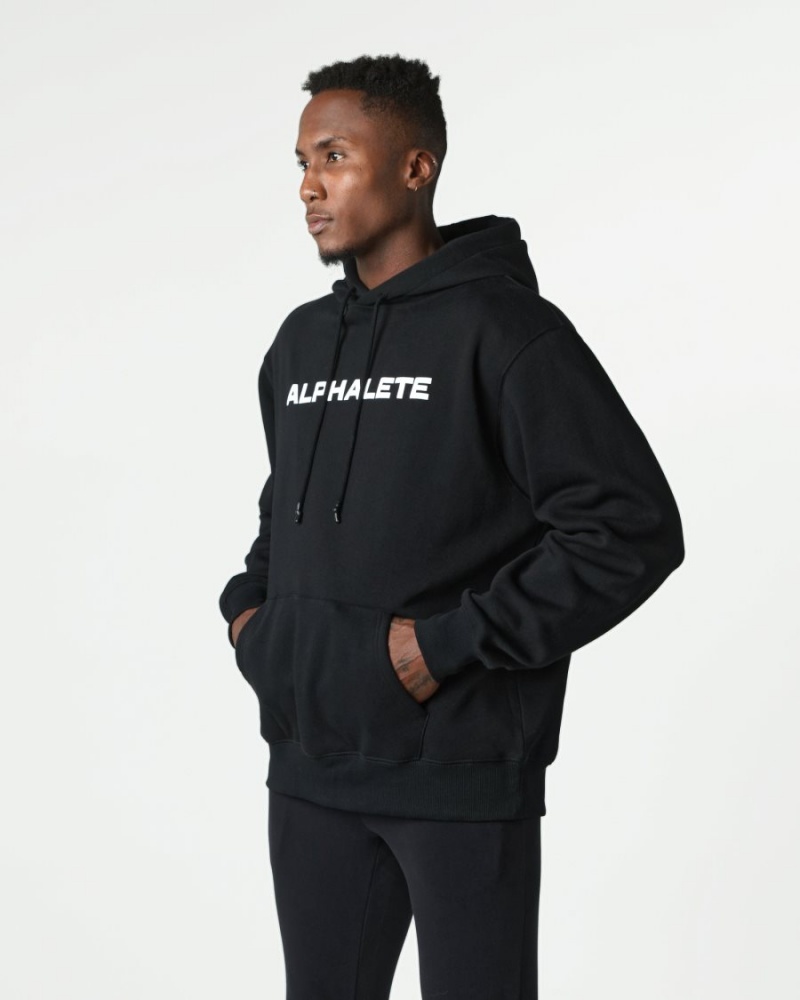 Sweat a Capuche Alphalete Core Hoodie Noir Homme | GEE-85944670