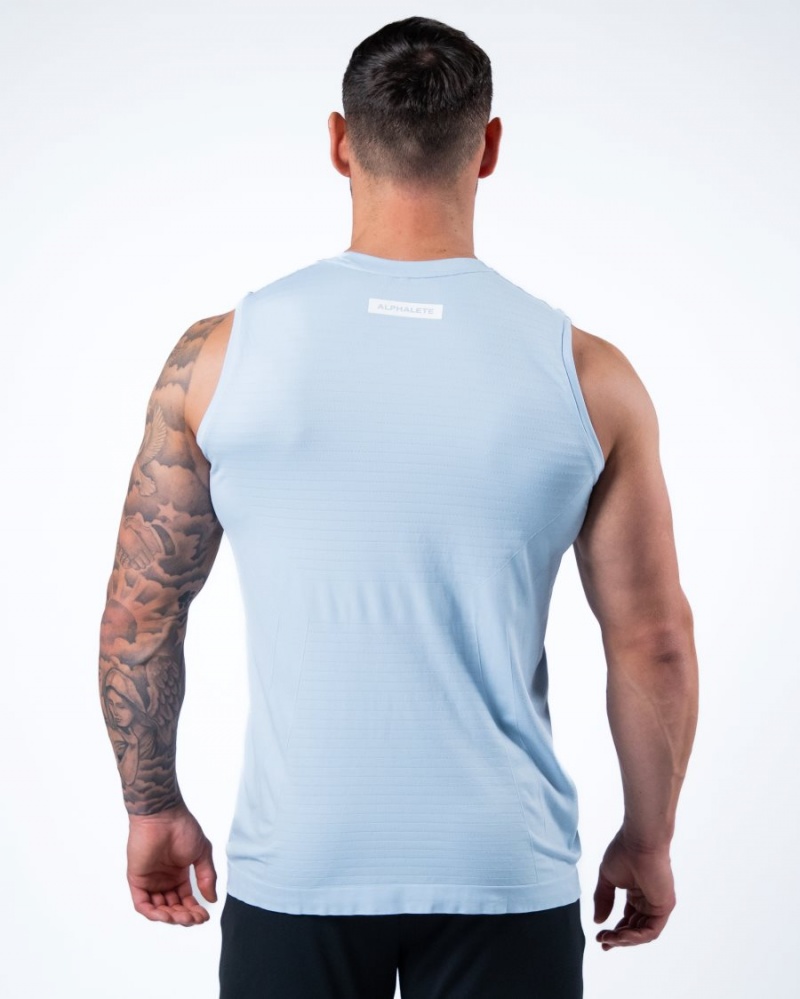 Debardeur Alphalete Hero Tank Bleu Homme | GMI-28455934