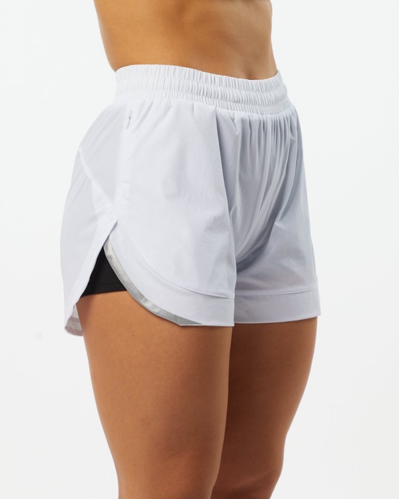 Short Alphalete Stride Corta 3" Blanche Femme | PNU-54565172