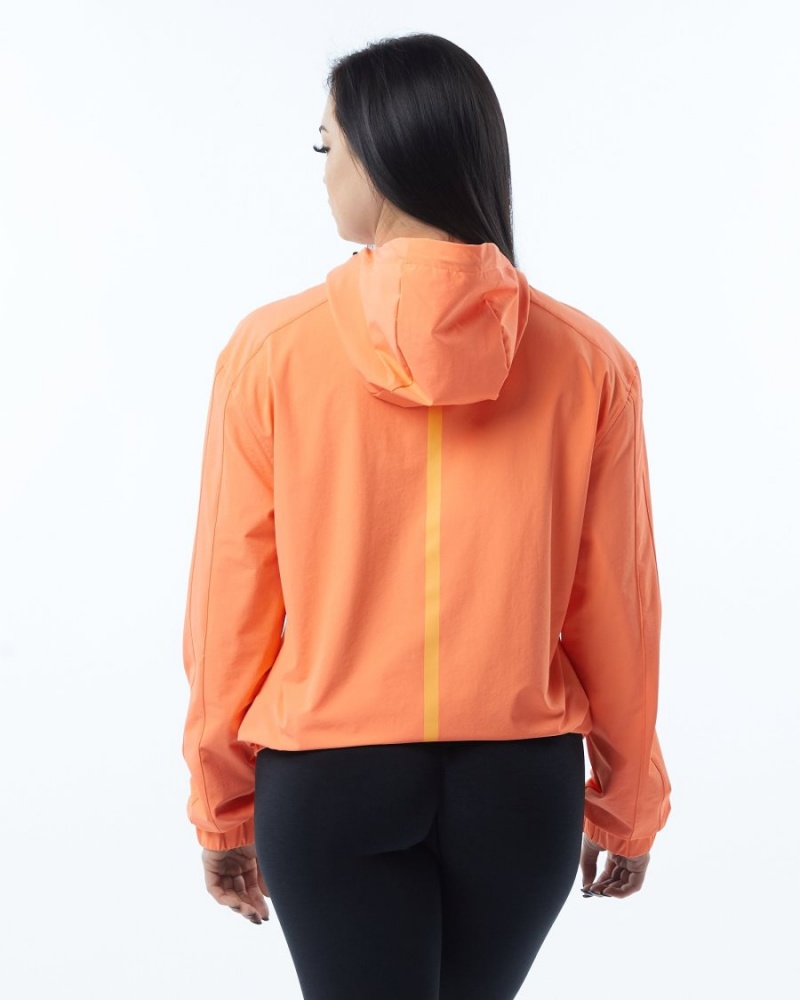 Vestes Alphalete Infinity Tech Jacket Electric Peach Femme | FRR-06143482