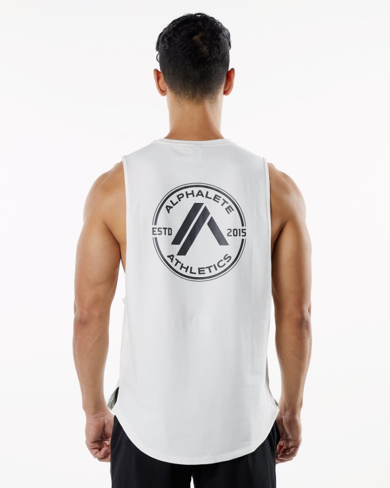 Debardeur Alphalete Dynasty Tank Blanche Homme | OCS-20921544