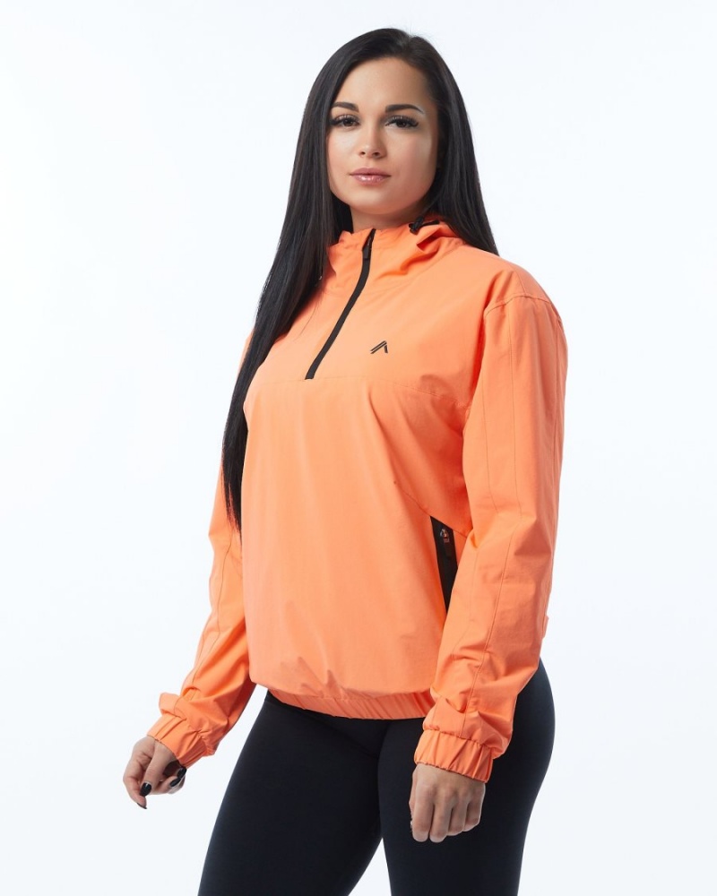 Vestes Alphalete Infinity Tech Jacket Electric Peach Femme | FRR-06143482