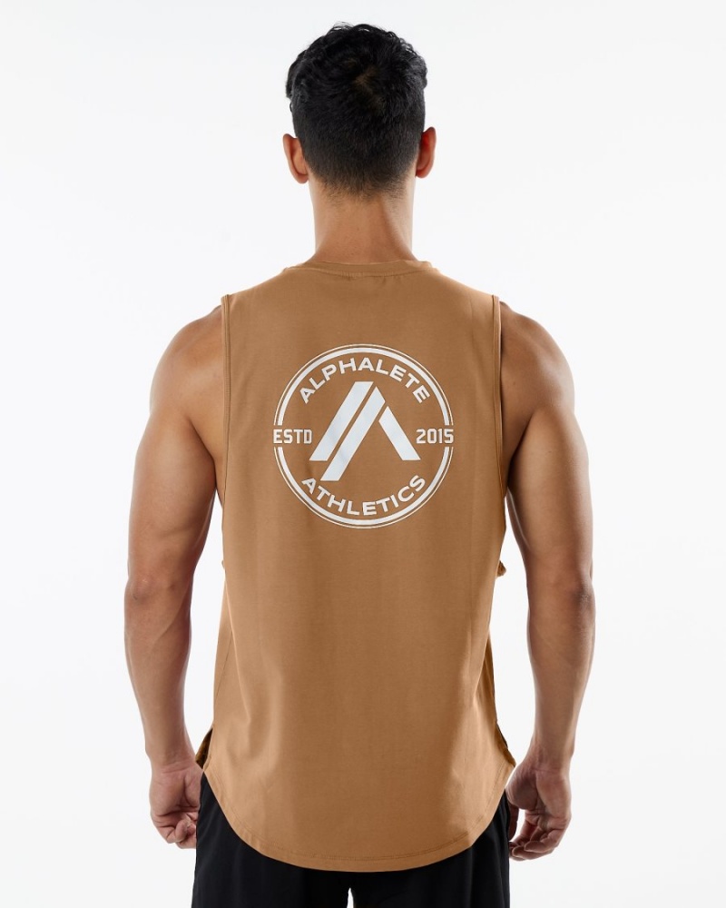 Debardeur Alphalete Dynasty Tank Rust Homme | IOZ-91094210