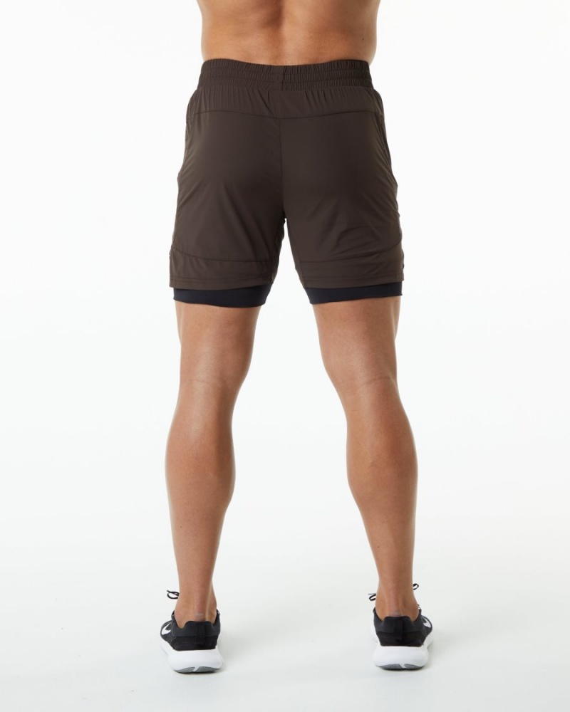 Short Alphalete Infinity Speed Corta 5.5" Marron Homme | CLK-74411684