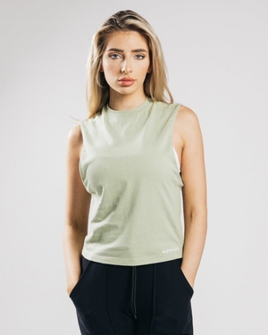 Debardeur Alphalete Heavy Coton Cutoff Matcha Femme | FJL-04172653