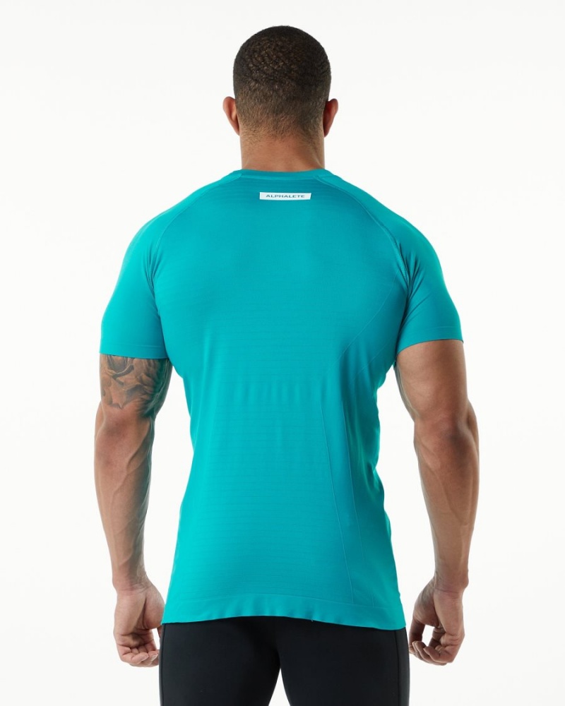 Chemises Alphalete Hero Tee Ocean Homme | MHG-10581707