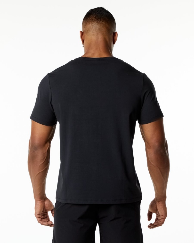 Chemises Alphalete Classiche Tee Noir Homme | YNJ-05773681