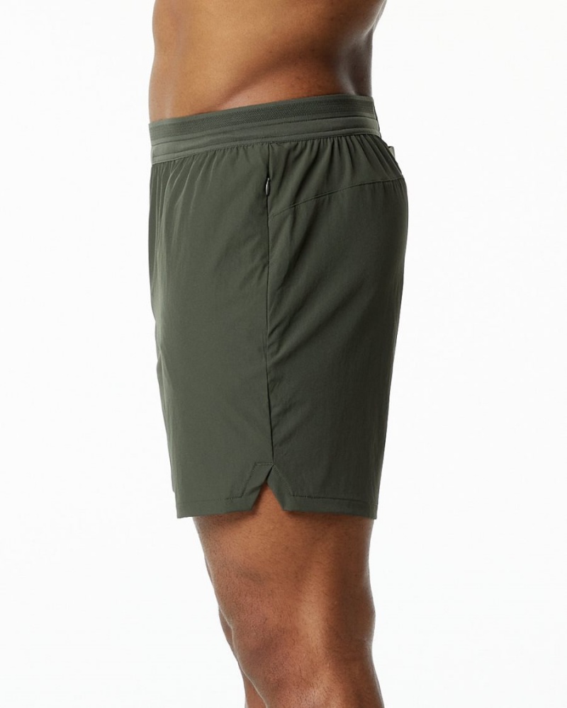 Short Alphalete Studio Corta 6" Vert Olive Homme | OWU-52628538