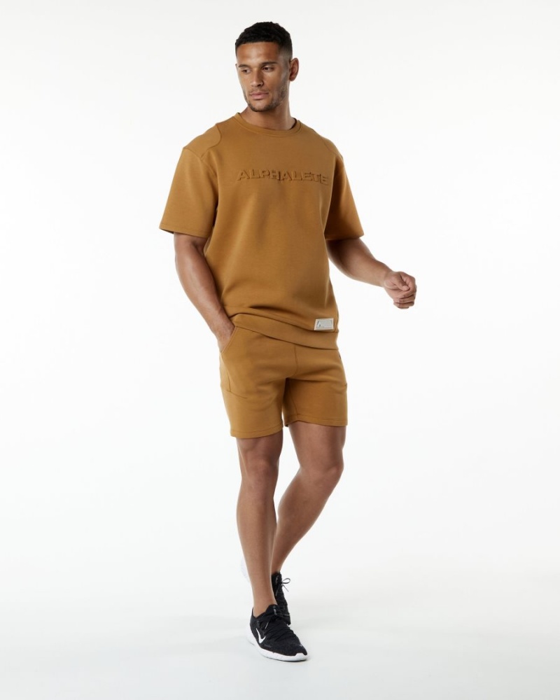 Short Alphalete ELMTS Athlétiques Corta 6" Almond Homme | GXA-17461493