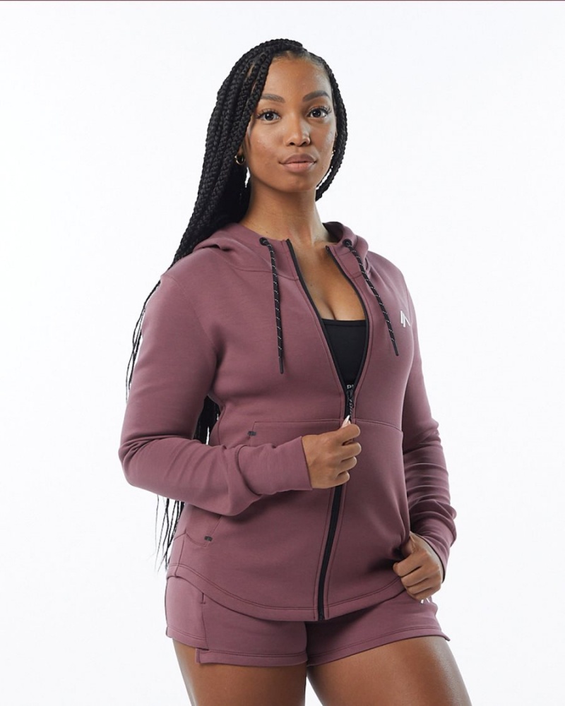 Vestes Alphalete ELMTS Athlétiques Jacket Mauve Femme | DPT-32883734