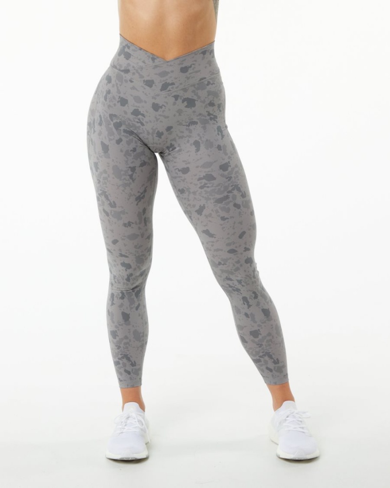 Leggings Alphalete Surface Power Legging Grise Femme | DCD-39604253