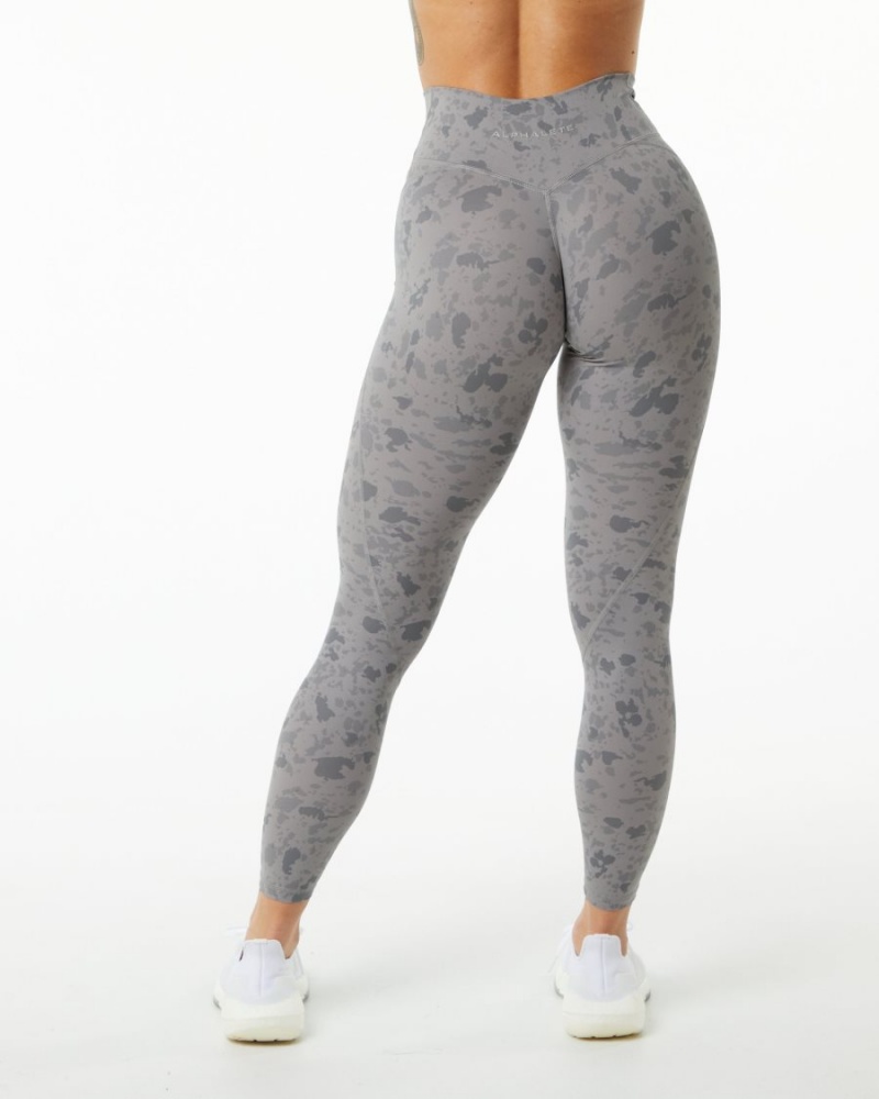 Leggings Alphalete Surface Power Legging Grise Femme | DCD-39604253