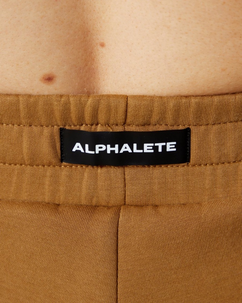 Short Alphalete ELMTS Athlétiques Corta 3.5" Almond Femme | WSL-88102693