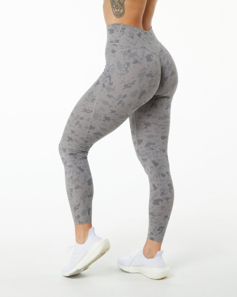 Leggings Alphalete Surface Power Legging Grise Femme | DCD-39604253