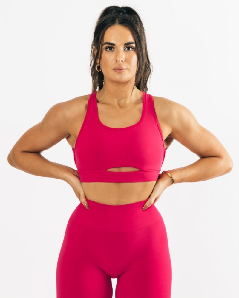 Soutien Gorge Sport Alphalete Trinity Bra Rose Femme | DZA-67000675