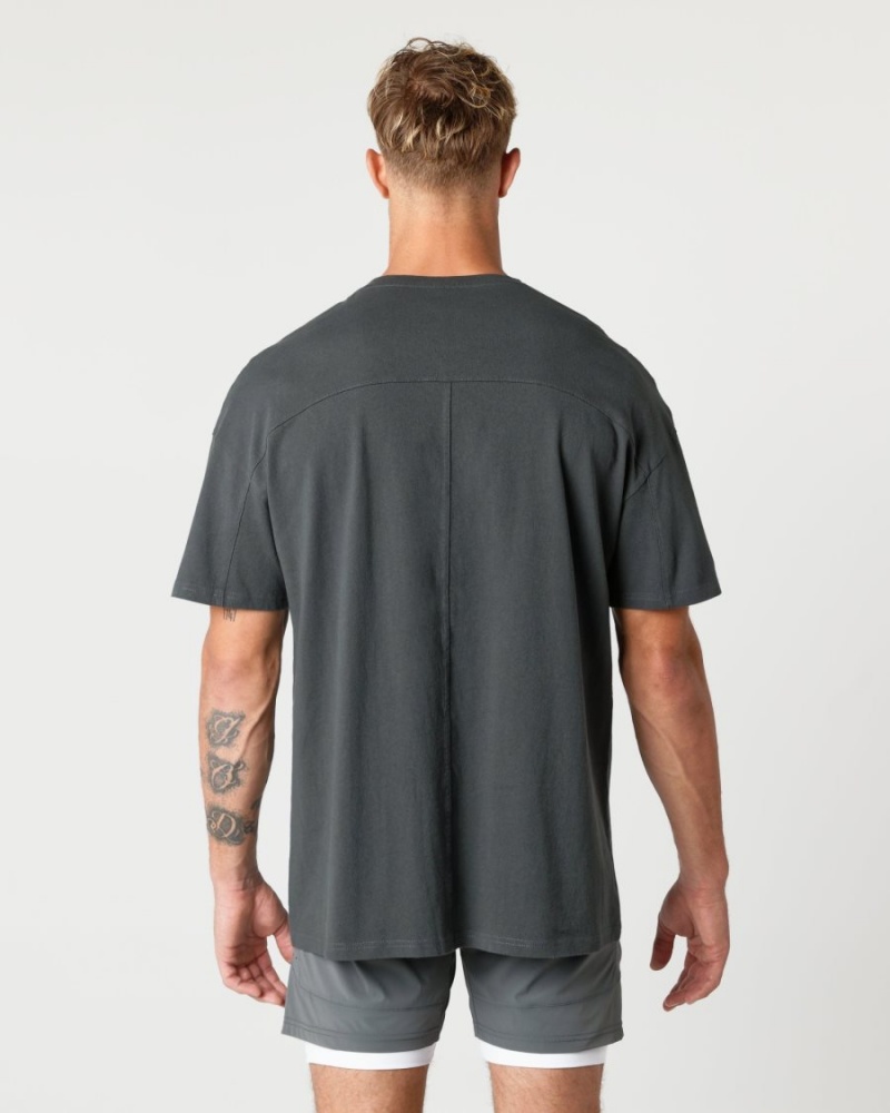 Chemises Alphalete Heavy Coton Core Tee Shadow Homme | ZUB-61978868