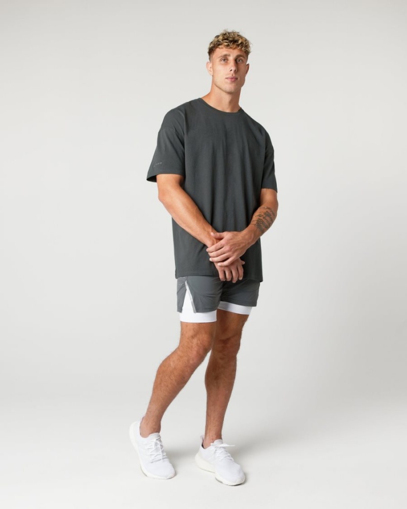 Chemises Alphalete Heavy Coton Core Tee Shadow Homme | ZUB-61978868