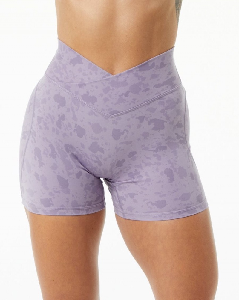 Short Alphalete Surface Power Corta 5" Pebble Print Misty Lilac Femme | YPH-64354844