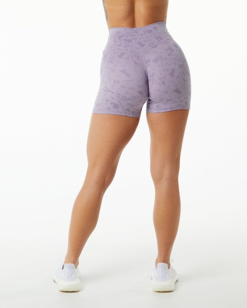 Short Alphalete Surface Power Corta 5" Pebble Print Misty Lilac Femme | YPH-64354844